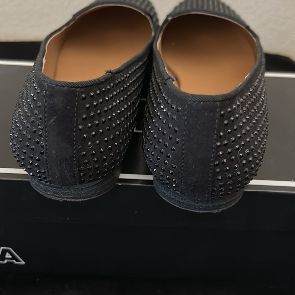 MIA Black Rhinestone Studded Flat Loafers Size 8.5 - Picture 4 of 7